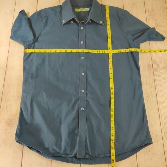 Modern Amusement bird button front camp shirt sz L - Picture 7 of 8